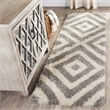 Safavieh Portofino Shag 4' X 6' Power Loomed Rug in Ivory and Gray