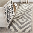 Safavieh Portofino Shag 4' X 6' Power Loomed Rug in Ivory and Gray