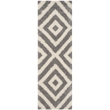 Safavieh Portofino Shag 4' X 6' Power Loomed Rug in Ivory and Gray
