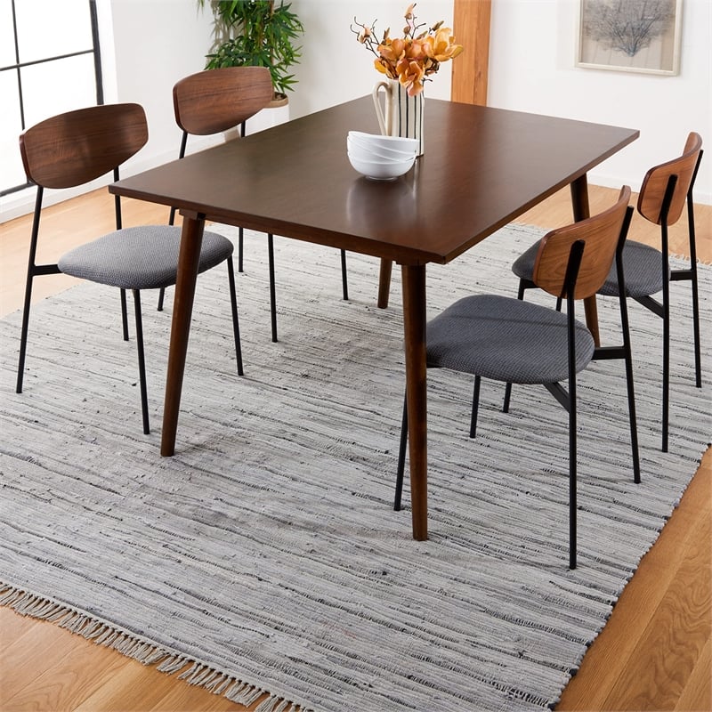 Safavieh Rag 8' Square Hand Woven Cotton Rug in Gray
