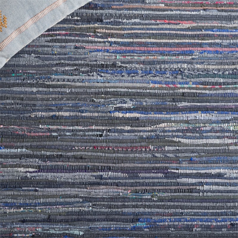 Safavieh Rag 10' X 14' Hand Woven Cotton Rug in Ink