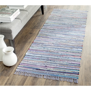 Safavieh Rag 2'3&quot X 10' Hand Woven Cotton Rug in Purple