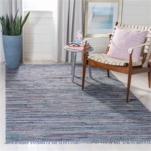 Safavieh Rag 4' Square Hand Woven Cotton Rug in Purple