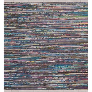 Safavieh Rag 4' Square Hand Woven Cotton Rug in Rust