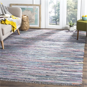 Safavieh Rag 6' X 9' Hand Woven Cotton Rug in Aqua