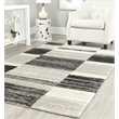 Safavieh Retro 3' X 5' Power Loomed Rug in Black and Light Gray