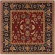 Safavieh Royalty 7' Square Hand Tufted Wool Rug in Rust and Navy