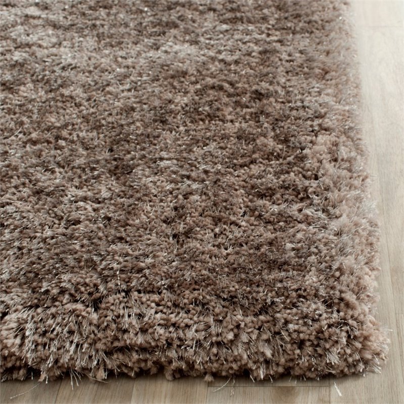 Safavieh South Beach Shag 5' X 8' Hand Tufted Rug in Silver