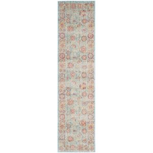Safavieh Sevilla 9'6&quot X 13' Power Loomed Viscose Rug in Light Blue