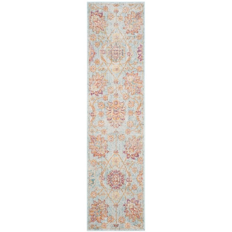 Safavieh Sevilla 8' X 11' Power Loomed Viscose Rug in Light Blue