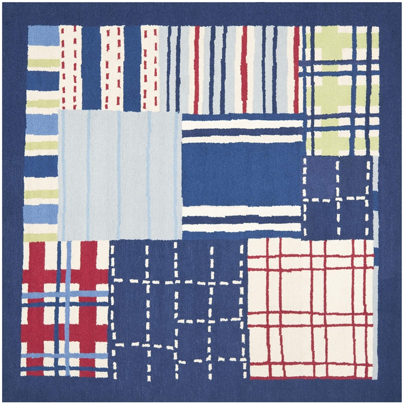 Safavieh 7' Square Hand Tufted Rug in Blue