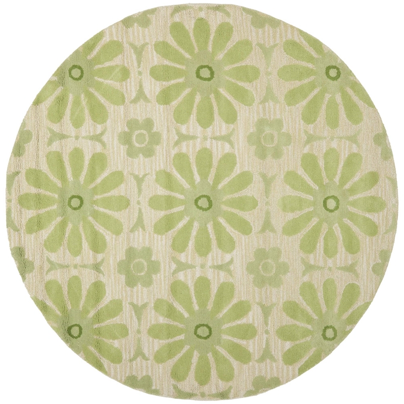 Safavieh 6' Round Hand Tufted Rug