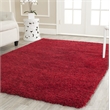 Safavieh California Shag 4' Square Power Loomed Rug in Red