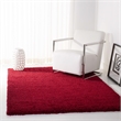 Safavieh California Shag 4' Square Power Loomed Rug in Red
