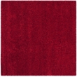 Safavieh California Shag 4' Square Power Loomed Rug in Red