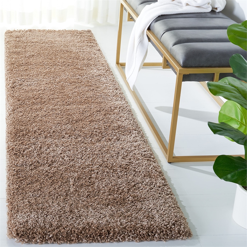 Safavieh Milan Shag 2' X 6' Power Loomed Rug in Purple