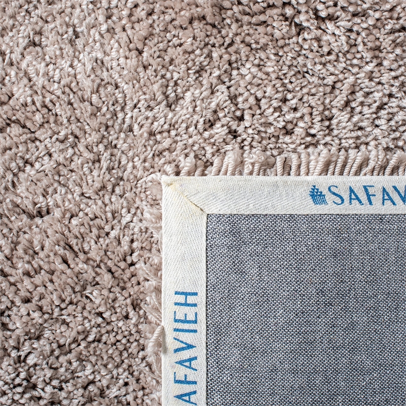 Safavieh Shag 9' Square Hand Tufted Acrylic Rug in Taupe