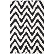 Safavieh Shag 3' X 5' Hand Tufted Acrylic Rug in Ivory and Black