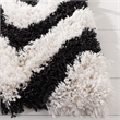 Safavieh Shag 3' X 5' Hand Tufted Acrylic Rug in Ivory and Black