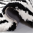 Safavieh Shag 3' X 5' Hand Tufted Acrylic Rug in Ivory and Black