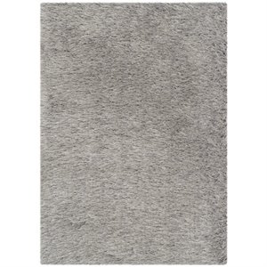 Safavieh Venice Shag 2'3&quot X 3'9&quot Hand Tufted Rug in Silver