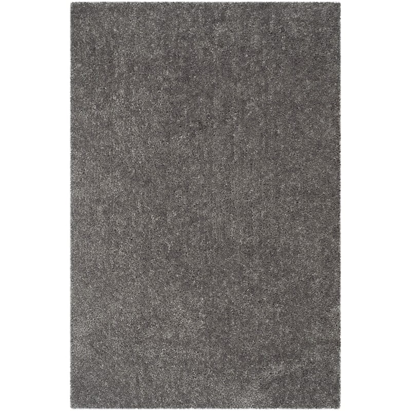 Safavieh Popcorn Shag 6' X 9' Hand Tufted Polyester Rug in Silver