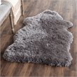 Safavieh Arctic Shag 5' X 7' Sheep Shaped Hand Tufted Rug in Gray