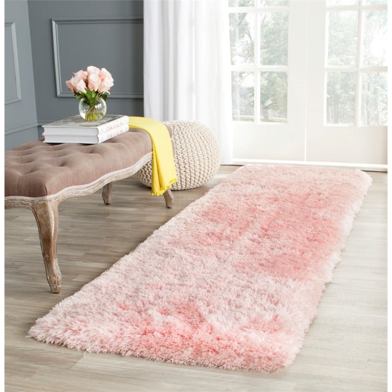 Safavieh Arctic Shag 5' X 7' Sheep Shaped Hand Tufted Rug in Pink