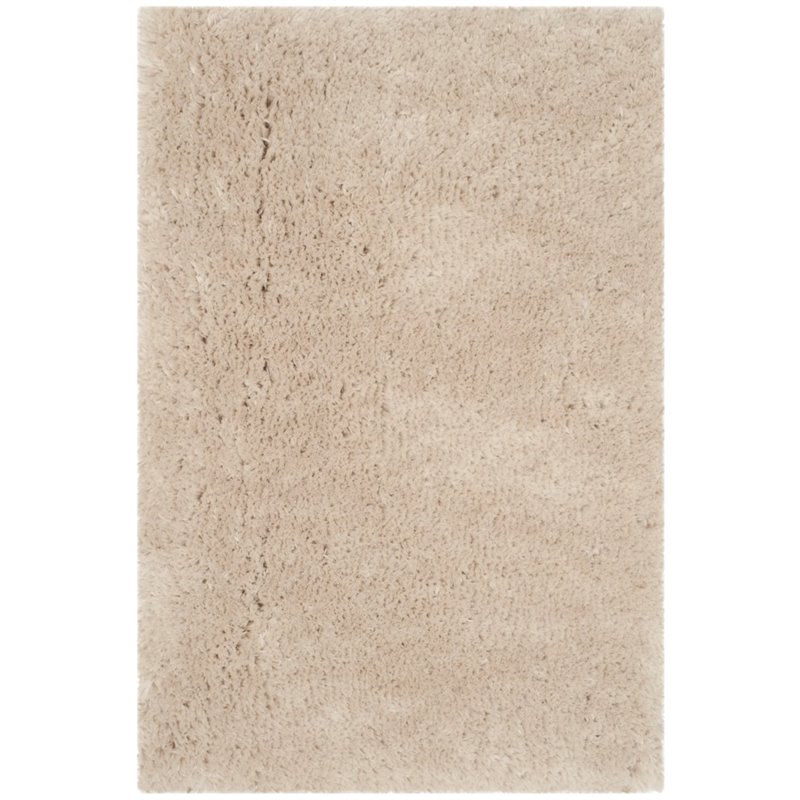 Safavieh Arctic Shag 4' X 6' Sheep Shaped Hand Tufted Rug in Beige