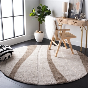 Safavieh Florida Shag 5' Round Power Loomed Rug