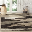 Safavieh Florida Shag 5' Square Power Loomed Rug in Beige