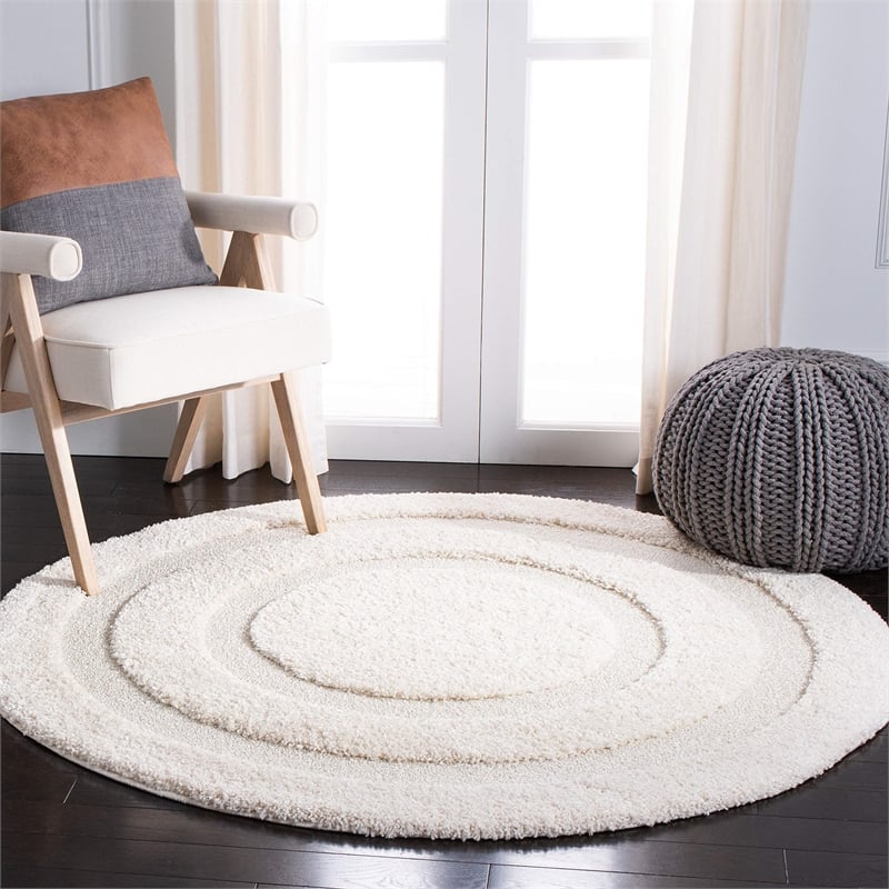 safavieh florida shag 5' square power loomed rug