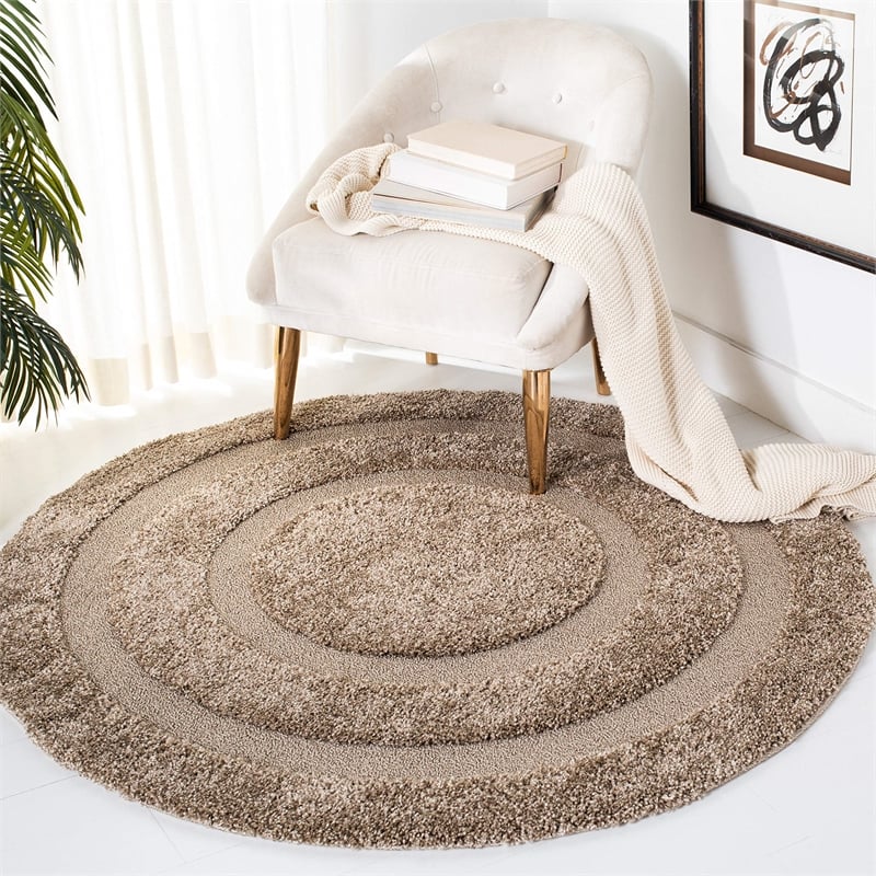 safavieh florida shag 5' square power loomed rug