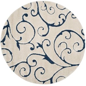 Safavieh Florida Shag 6'7&quot Round Power Loomed Rug