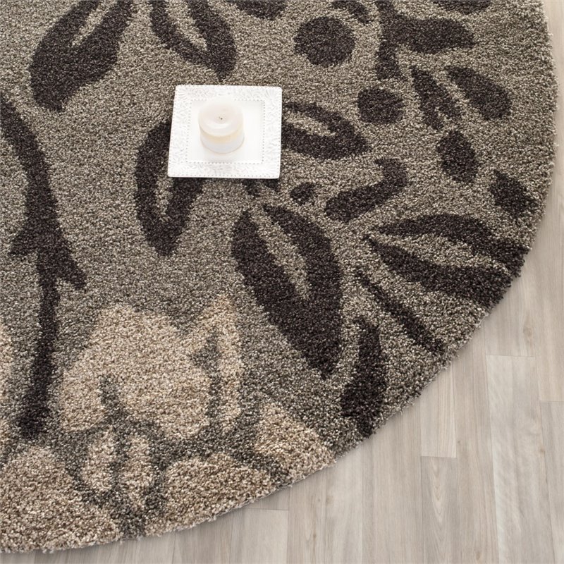 Safavieh Florida Shag 5' Round Power Loomed Rug