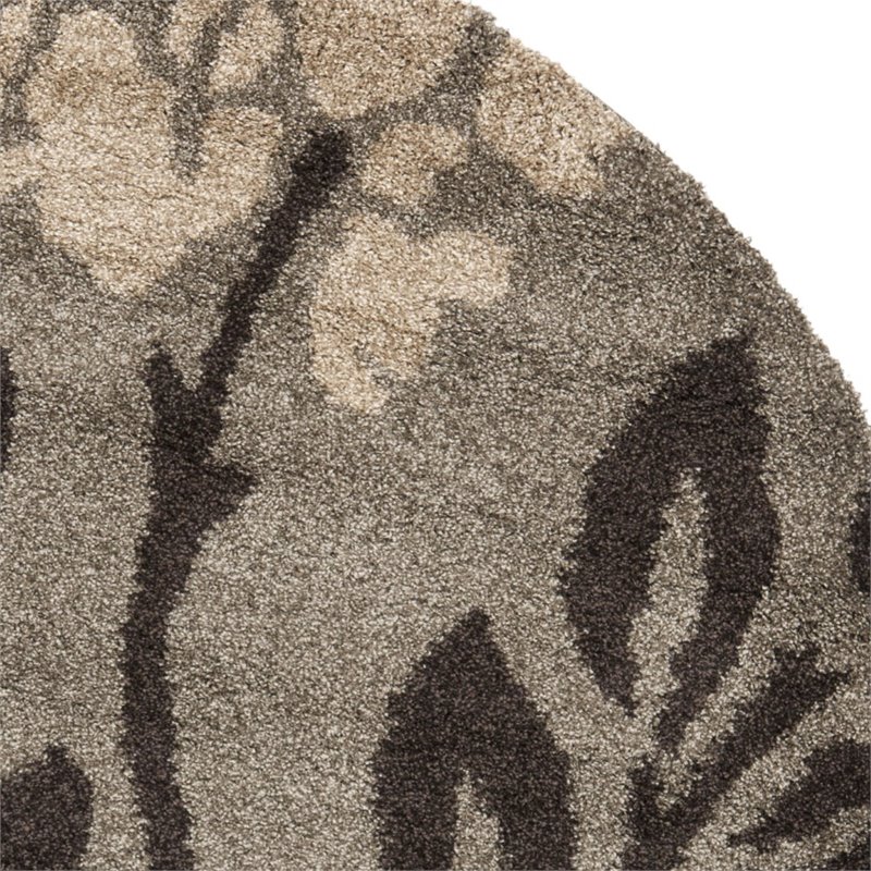 Safavieh Florida Shag 5' Round Power Loomed Rug