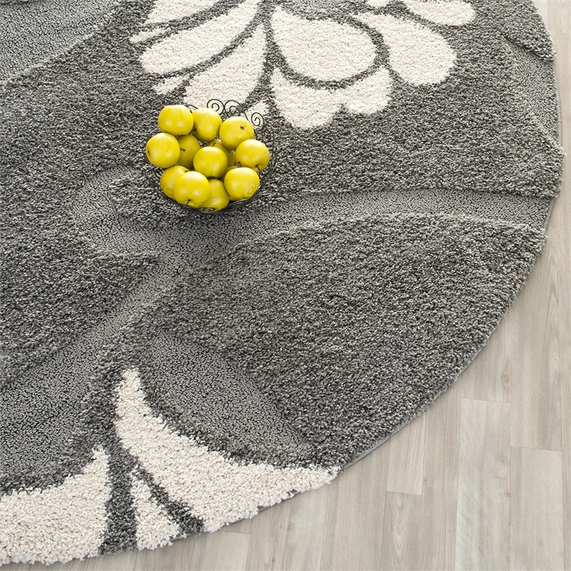 Safavieh Florida Shag 4' Round Power Loomed Rug