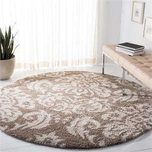 Safavieh Florida Shag 5' Round Power Loomed Rug