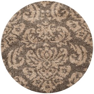 Safavieh Florida Shag 4' Round Power Loomed Rug