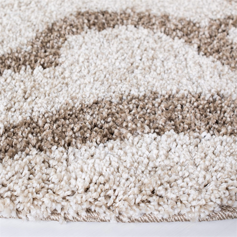 Safavieh Florida Shag 4' Round Power Loomed Rug