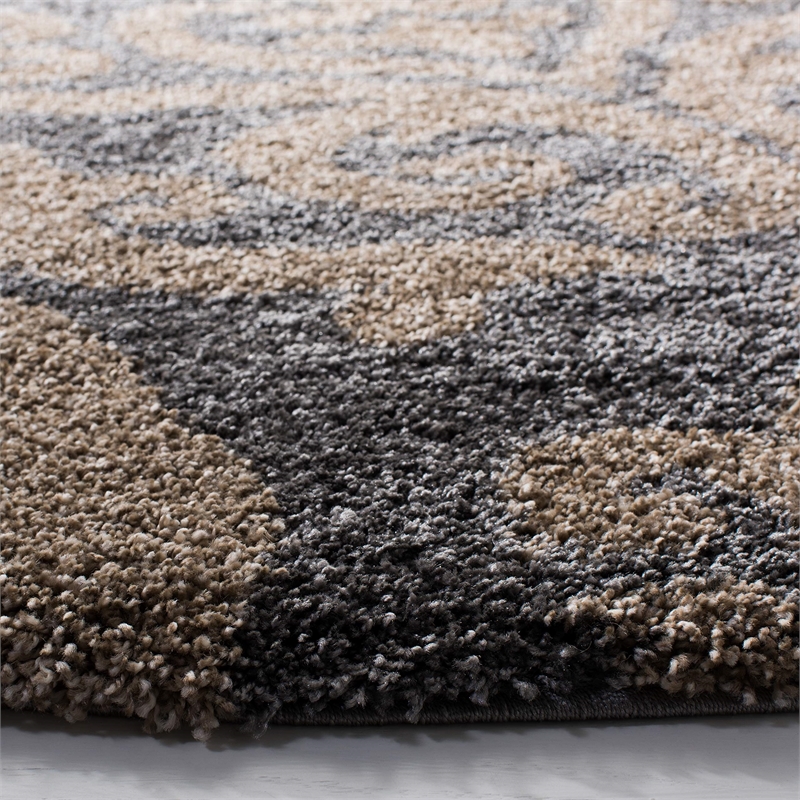 Safavieh Florida Shag 4' Round Power Loomed Rug