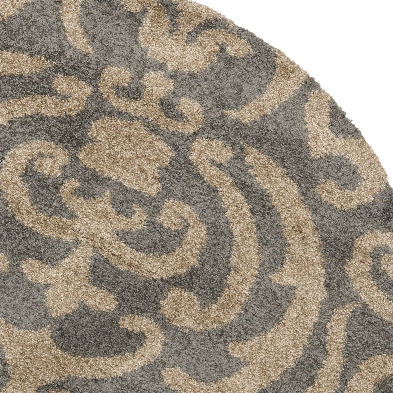 Safavieh Florida Shag 5' Round Power Loomed Rug