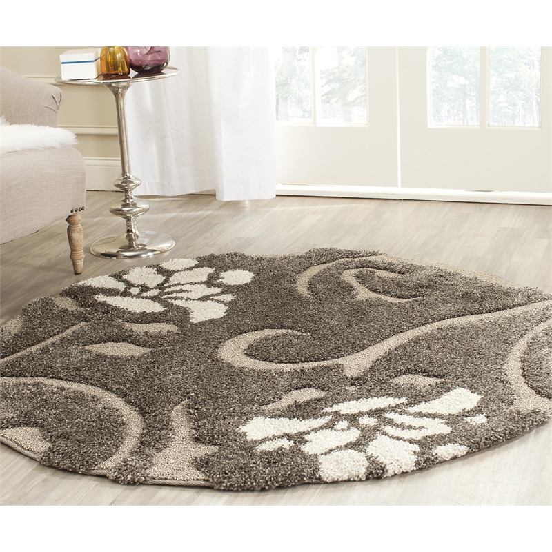 Safavieh Florida Shag 5' Round Power Loomed Rug