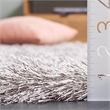 Safavieh Paris Shag 9' Square Hand Tufted Polyester Rug in Sable