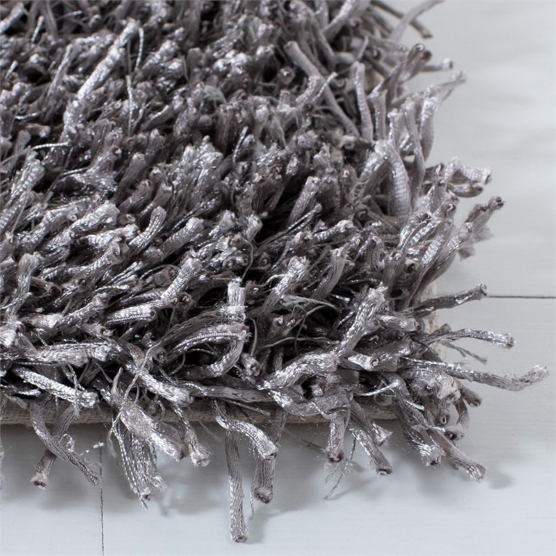 Safavieh Paris Shag 2' X 3' Hand Tufted Polyester Rug in Gray and Gray