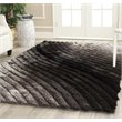 Safavieh 3D Shag 6' Square Hand Tufted Rug in Silver