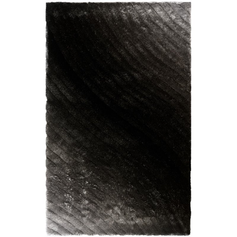 Safavieh 3D Shag 6' Square Hand Tufted Rug in Silver