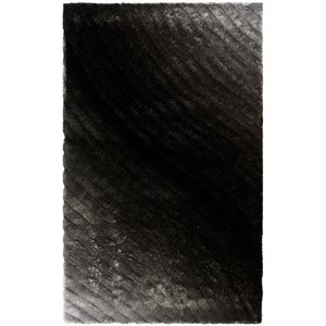 Safavieh 3D Shag 6' Square Hand Tufted Rug in Silver
