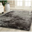 Safavieh 3D Shag 6' Round Hand Tufted Rug in Silver