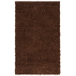 Safavieh Athens Shag 3' X 5' Power Loomed Polypropylene Rug in Brown